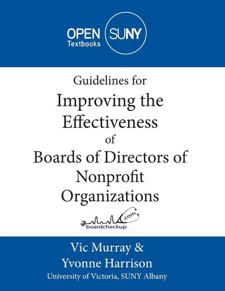Produktbild: Guidelines for Improving the Effectiveness of Boards of Directors of Nonprofit Organizations