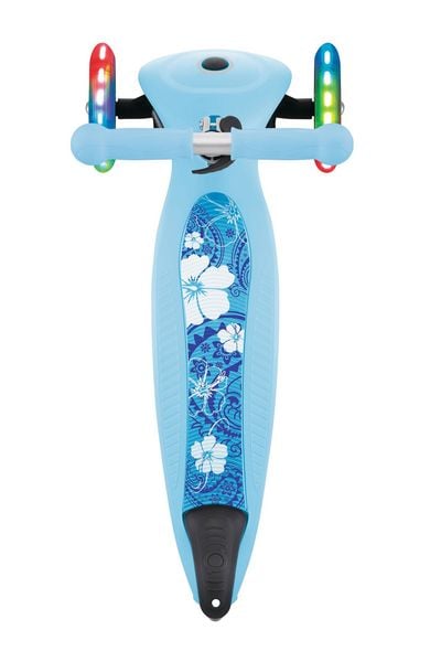 Produktbild: GLOBBER JUNIOR FOLDABLE FANTASY LIGHTS pastellblau-Flowers, mit Leuchtrollen