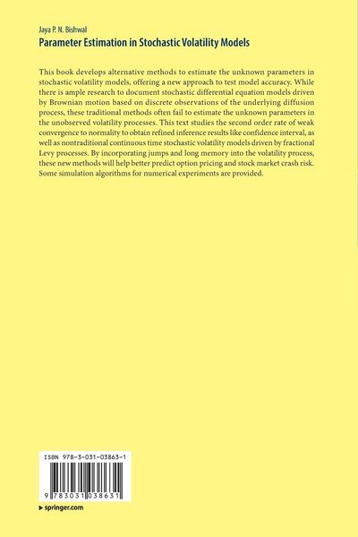 Produktbild: Parameter Estimation in Stochastic Volatility Models