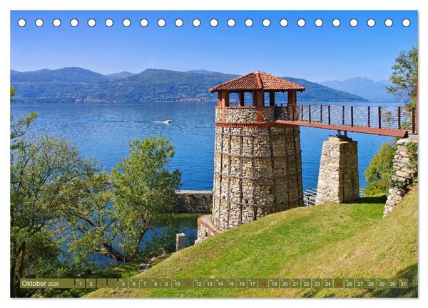Produktbild: Lago Maggiore - Bezaubernde Orte am Ostufer (Tischkalender 2026 DIN A5 quer), CALVENDO Monatskalender