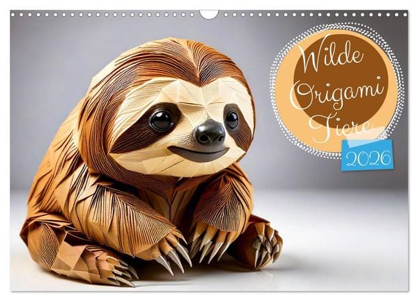 Produktbild: Wilde Origami Tiere (Wandkalender 2026 DIN A3 quer), CALVENDO Monatskalender
