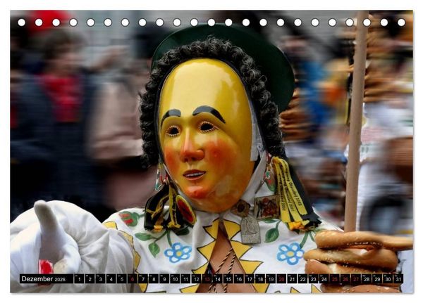 Produktbild: Alemannische Masken (Tischkalender 2026 DIN A5 quer), CALVENDO Monatskalender