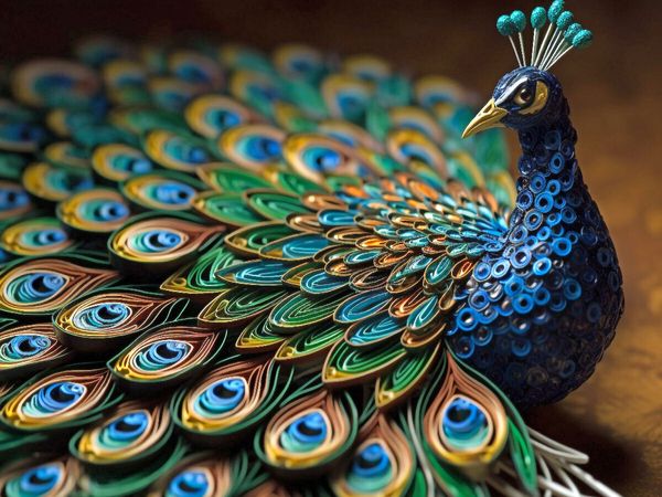 Produktbild: CALVENDO Puzzle Ein Motiv aus dem Kalender Tierwelt mit Quilling | 1000 Teile Lege-Gr&ouml;&szlig;e 64x48cm Foto-Puzzle f&uuml;r gl&uuml;ckliche Stunden