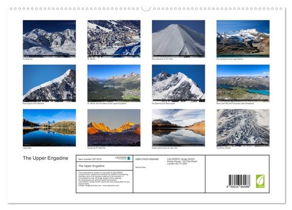 Produktbild: The Upper Engadine (High Quality Premium Wall Calendar 2026 DIN A2 landscape),CALVENDO 12 Month Wall Calendar