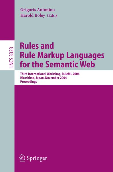 Produktbild: Rules and Rule Markup Languages for the Semantic Web