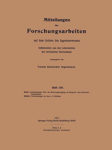 Produktbild: Mitteilungen &uuml;ber Forschungsarbeiten auf dem Gebiete des Ingenieurwesens