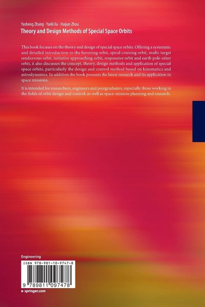 Produktbild: Theory and Design Methods of Special Space Orbits