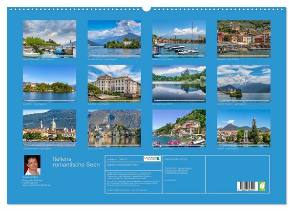Produktbild: Italiens romantische Seen (Wandkalender 2026 DIN A2 quer), CALVENDO Monatskalender