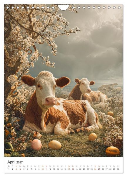 Produktbild: Die Liebe zur Kuh (Wandkalender 2027 DIN A4 hoch), CALVENDO Monatskalender