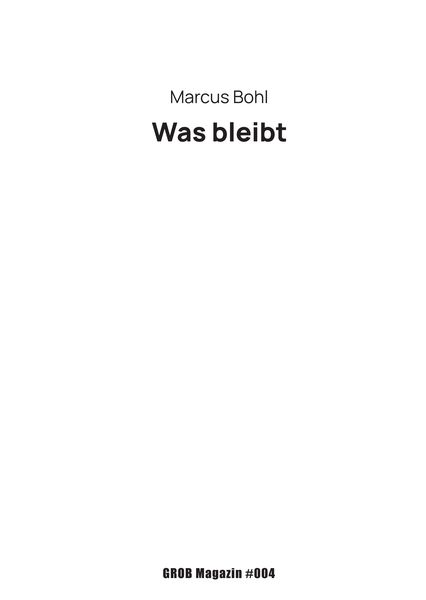 Produktbild: Was bleibt
