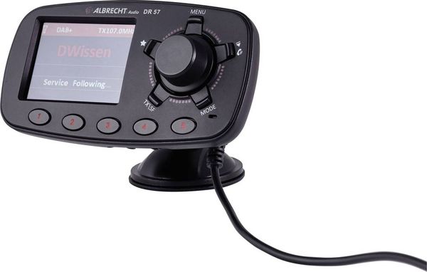 Produktbild: Albrecht DR57 DAB+ Empf&auml;nger Freisprechfunktion, Saugnapfhalterung