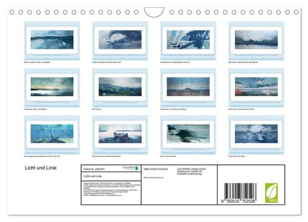 Produktbild: Licht und Linie (Wandkalender 2027 DIN A4 quer), CALVENDO Monatskalender