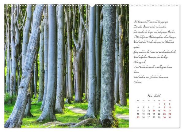 Produktbild: Max Dauthendey - Mit der Natur durchs Jahr (Wandkalender 2026 DIN A2 quer), CALVENDO Monatskalender