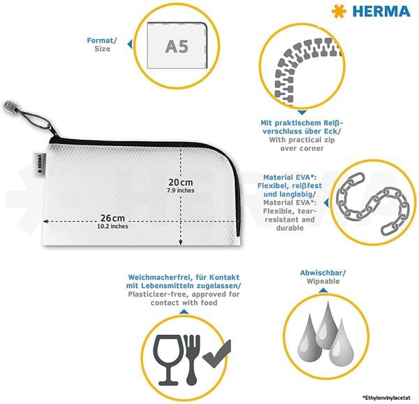 Produktbild: Herma Universaltasche A5 26x20cm schwarz