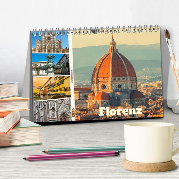 Produktbild: Florenz - Impressionen (Tischkalender 2026 DIN A5 quer), CALVENDO Monatskalender