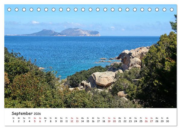 Produktbild: Sardinien - Ein St&uuml;ck Karibik im Mittelmeer (Tischkalender 2026 DIN A5 quer), CALVENDO Monatskalender