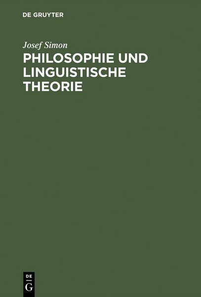 Produktbild: Philosophie und linguistische Theorie