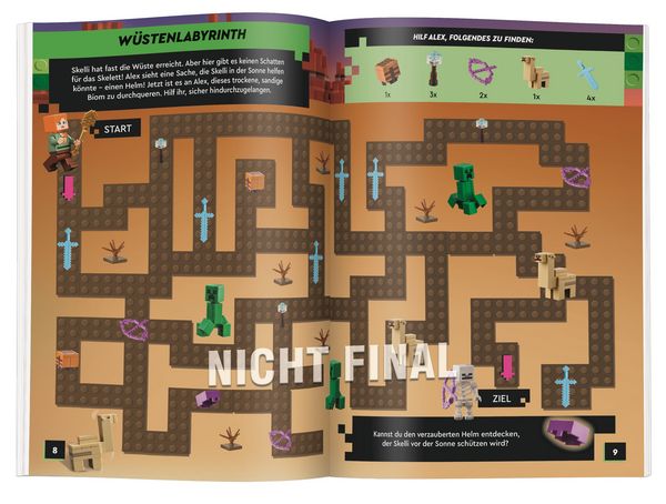 Produktbild: LEGO® - Minecraft® - Skelettjäger - Mein Wimmel-Stickerspaß