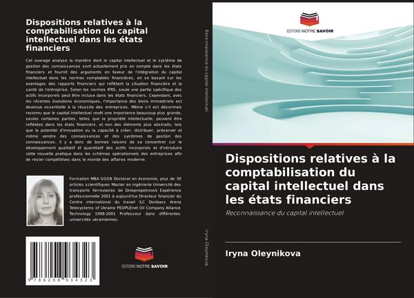 Produktbild: Dispositions relatives &agrave; la comptabilisation du capital intellectuel dans les &eacute;tats financiers