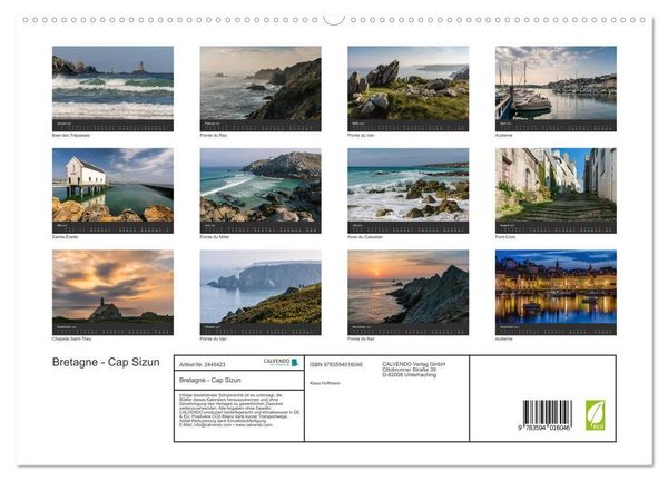 Produktbild: Bretagne - Cap Sizun (hochwertiger Premium Wandkalender 2027 DIN A2 quer), Kunstdruck in Hochglanz