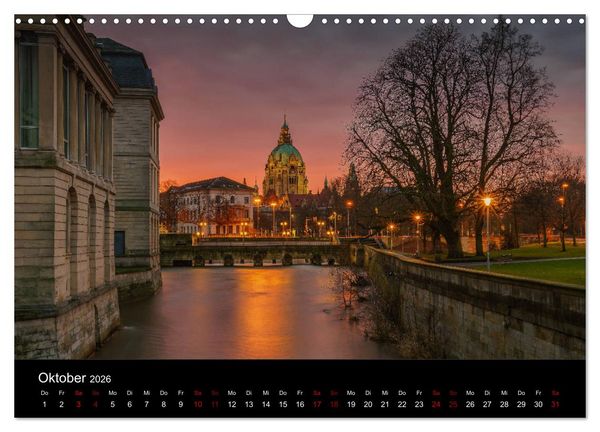 Produktbild: Hannover bei Nacht 2026 (Wandkalender 2026 DIN A3 quer), CALVENDO Monatskalender