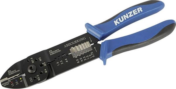 Produktbild: Kunzer 7KSZ01 Crimpzange Isolierte Kabelschuhe, Unisolierte Kabelschuhe 1.5 bis 6mm&sup2;