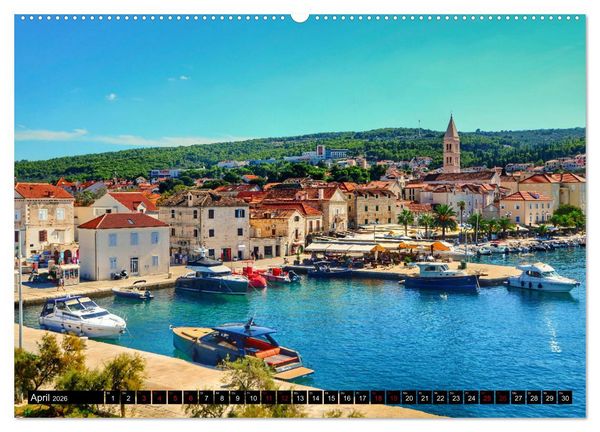 Produktbild: DALMATIEN - KROATISCHE K&Uuml;STE - Split mit Umgebung (Wandkalender 2026 DIN A2 quer), CALVENDO Monatskalender