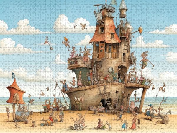 Produktbild: CALVENDO Puzzle Strandfreuden | 1000 Teile Lege-Gr&ouml;&szlig;e 64x48cm Foto-Puzzle f&uuml;r gl&uuml;ckliche Stunden