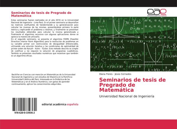 Produktbild: Seminarios de tesis de Pregrado de Matem&aacute;tica