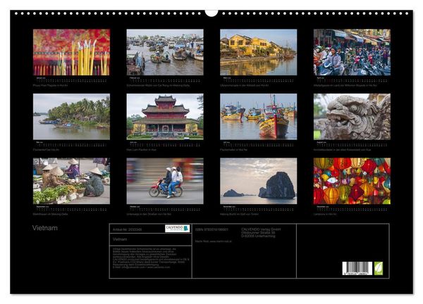 Produktbild: Vietnam (Wandkalender 2026 DIN A2 quer), CALVENDO Monatskalender