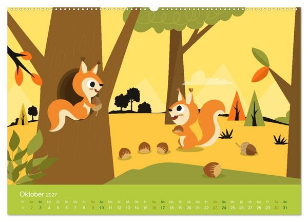 Produktbild: S&uuml;&szlig;e Tierkinder (hochwertiger Premium Wandkalender 2027 DIN A2 quer), Kunstdruck in Hochglanz