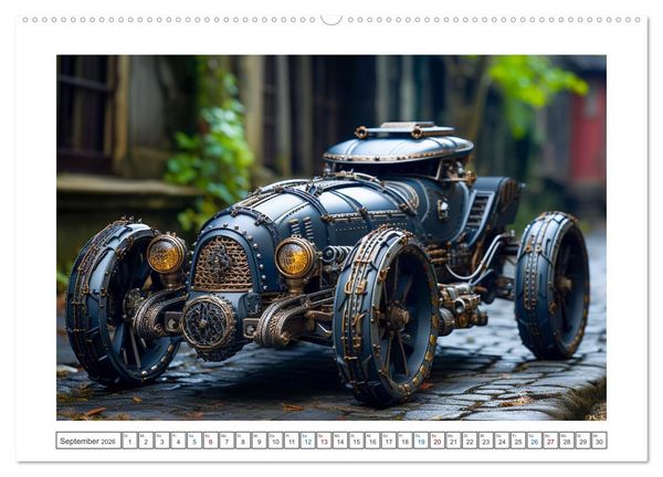 Produktbild: Steampunk Vehicles (Wandkalender 2026 DIN A2 quer), CALVENDO Monatskalender