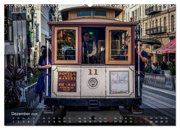 Produktbild: San Francisco Impressionen Tag und Nacht (hochwertiger Premium Wandkalender 2026 DIN A2 quer), Kunstdruck in Hochglanz