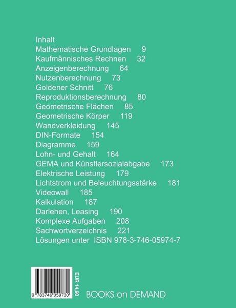 Produktbild: Fachrechnen f&uuml;r Gestalter/Gestalterin f&uuml;r visuelles Marketing