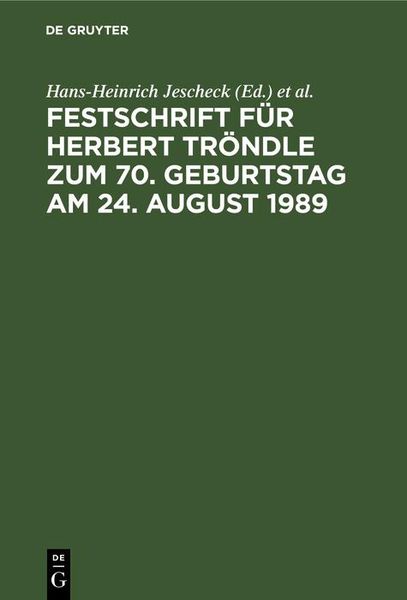 Produktbild: Festschrift f&uuml;r Herbert Tr&ouml;ndle zum 70. Geburtstag am 24. August 1989