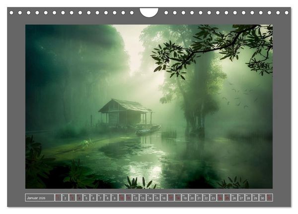 Produktbild: Tr&auml;umereien in Gr&uuml;n (Wandkalender 2026 DIN A4 quer), CALVENDO Monatskalender