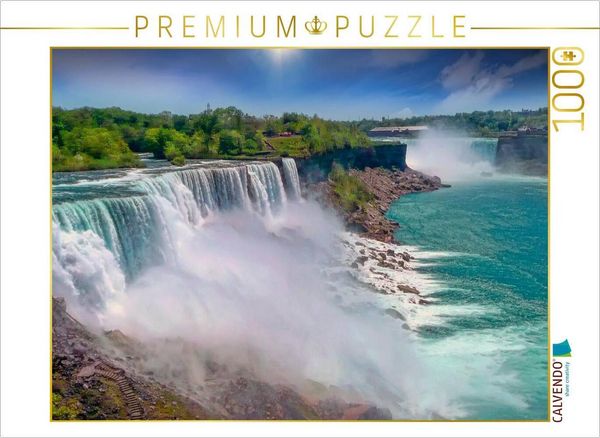 Produktbild: CALVENDO Puzzle Niagaraf&auml;lle - American Falls und Horseshoe Fall | 1000 Teile Lege-Gr&ouml;&szlig;e 64x48cm Foto-Puzzle f&uuml;r gl&uuml;ckliche Stunden