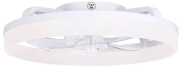 Produktbild: Westinghouse Deckenventilator 20W (&Oslash; x H) 500mm x 165mm Wei&szlig; Timer, mit Fernbedienung, mit Beleuchtung, Wendbare Fl&uuml;gel, mi