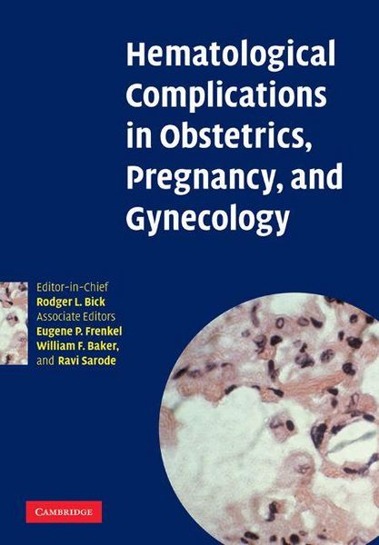 Produktbild: Hematological Complications in Obstetrics, Pregnancy, and Gynecology