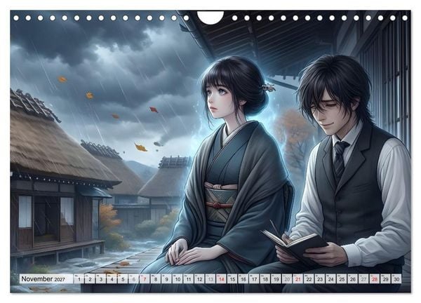 Produktbild: Meiji Mondkalender (Wandkalender 2027 DIN A4 quer), CALVENDO Monatskalender