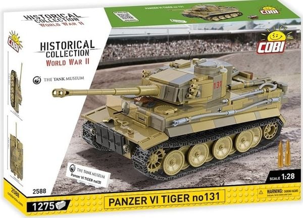 Produktbild: COBI Historical Collection 2588 - Panzer VI Tiger no131, WWII, Bausatz 1:28, 1275 Klemmbausteine