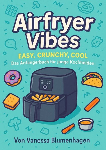 Produktbild: Airfryer Vibes &ndash; Easy, Crunchy, Cool: Das Anf&auml;ngerbuch f&uuml;r junge Kochhelden