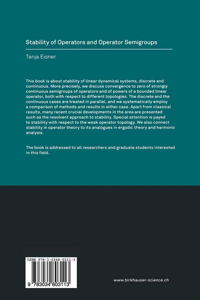 Produktbild: Stability of Operators and Operator Semigroups