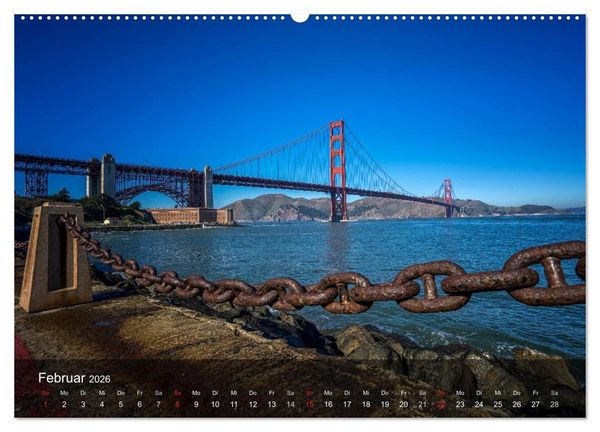 Produktbild: San Francisco Impressionen Tag und Nacht (hochwertiger Premium Wandkalender 2026 DIN A2 quer), Kunstdruck in Hochglanz