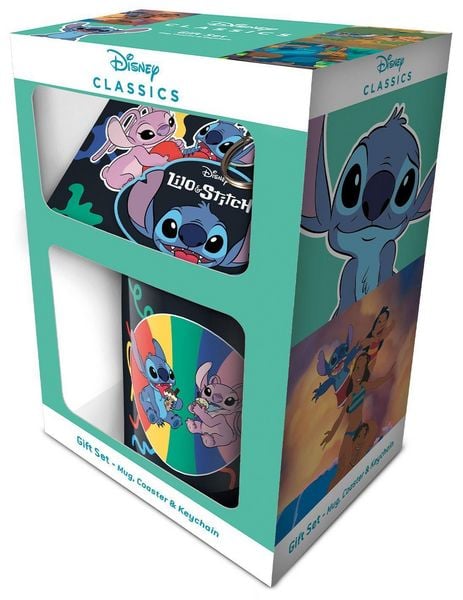 Produktbild: Lilo & Stitch (Du bist mein Liebling) Geschenkset mit Tasse, Untersetzer und Schl&uuml;sselanh&auml;nger