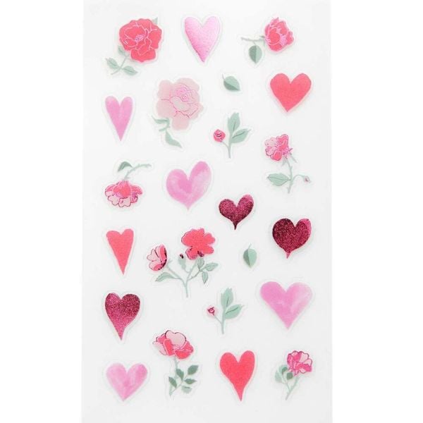 Produktbild: Foliensticker La Vie en Rose, Herzen & Blumen