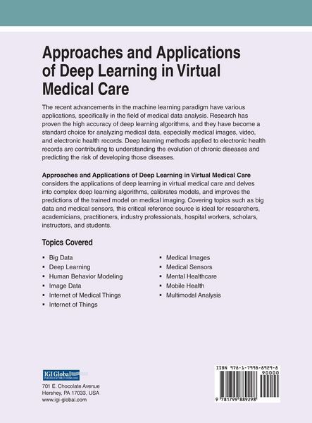 Produktbild: Approaches and Applications of Deep Learning in Virtual Medical Care