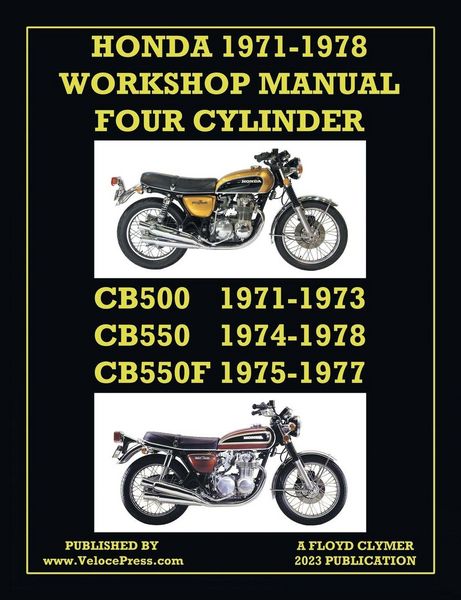 Produktbild: Honda 1971-1978 Workshop Manual 4-Cylinder Cb500, Cb550 & Cb550f Super Sport