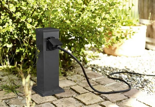 Produktbild: Heitronic 501334 Steckdosen-Verteiler Anthrazit erh&ouml;hter Ber&uuml;hrungsschutz