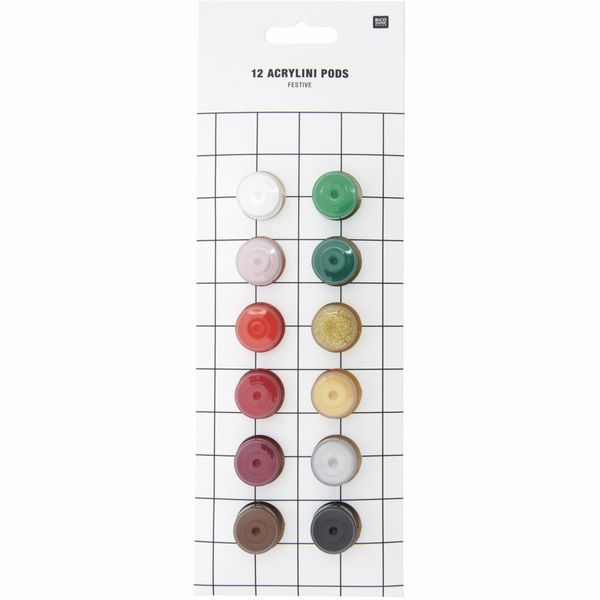 Produktbild: Acrylini Pods Festive Set, 12 Farben, je 3,5 ml